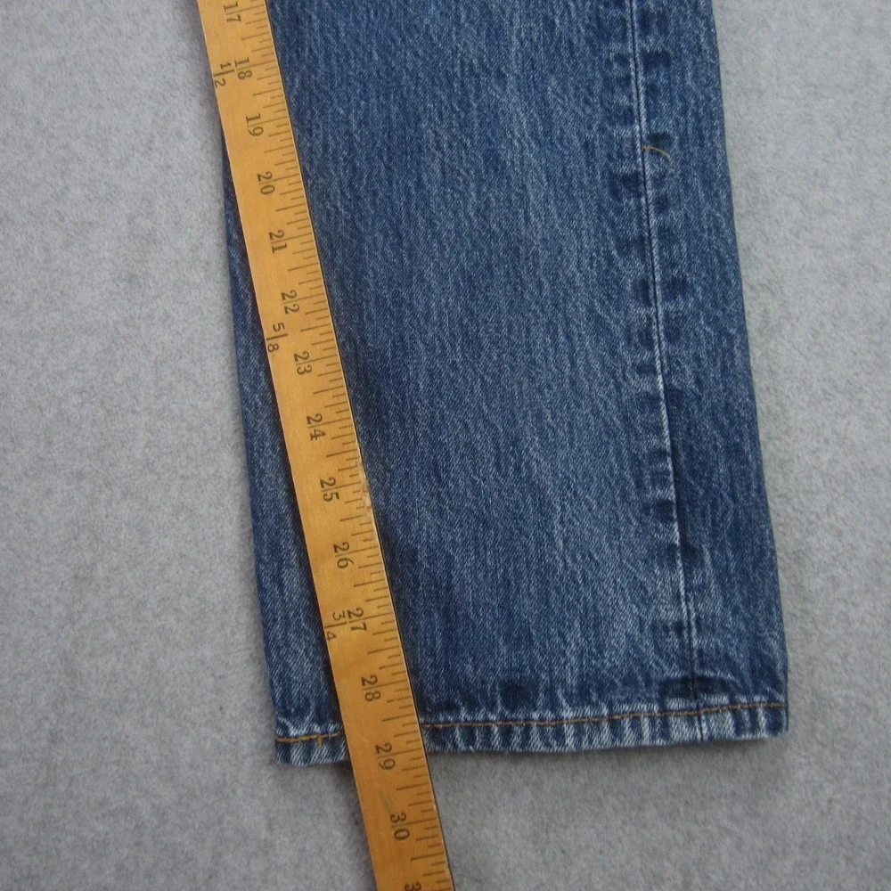 Levi 501 Jeans‎ Mens 34X30 Blue Button Fly Medium Wash Denim Straight Leg Retro